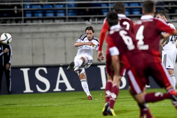 Luca Zuffi entscheidet die Partie im Ländle mit dem 3:1 endgültig für den FC Basel.