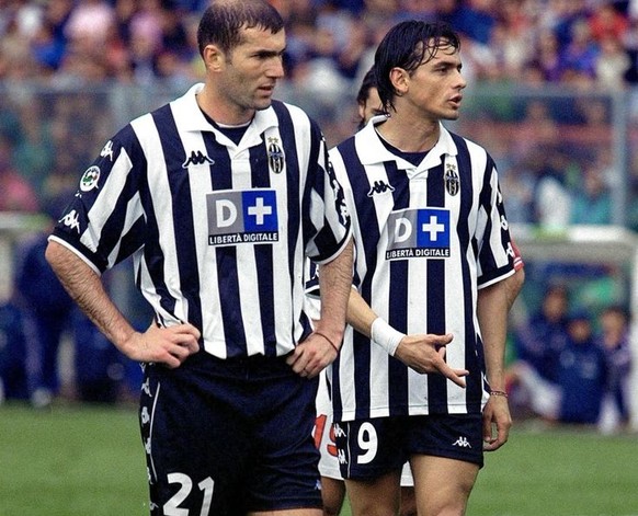 Zidane und Inzaghi, damals noch zusammen bei Juventus. Droht Zidane ein ähnliches Trainerschicksal wie Inzaghi?