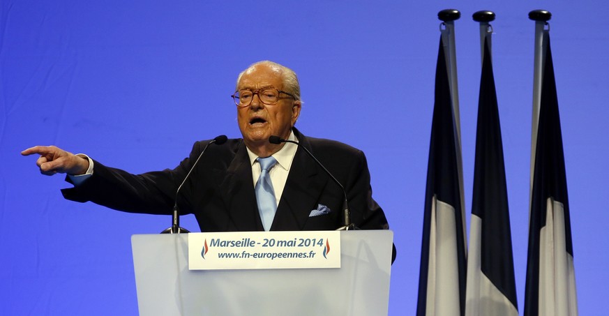 Jean-Marie Le Pen (Front National) in Marseille.
