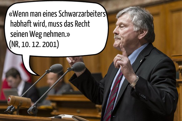 Hans Fehr möchte sagen, dass Schwarzarbeiter bestraft werden sollten.&nbsp;