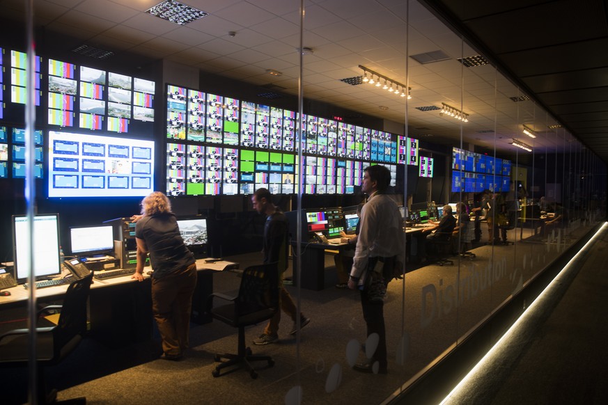 The main control room of the Olympic Broadcasting Service is pictured during a media tour in the International Broadcast Centre IBC, in Rio de Janeiro, Brazil, prior to the Rio 2016 Olympic Summer Gam ...