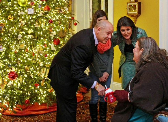 Michael Haley (links), First Gentleman von South Carolina.