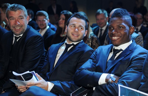 01.02.2016; Luzern; SFL Award Night; Urs Fischer, Renato Steffen und Breel Embolo
(Steffen Schmidt/freshfocus)