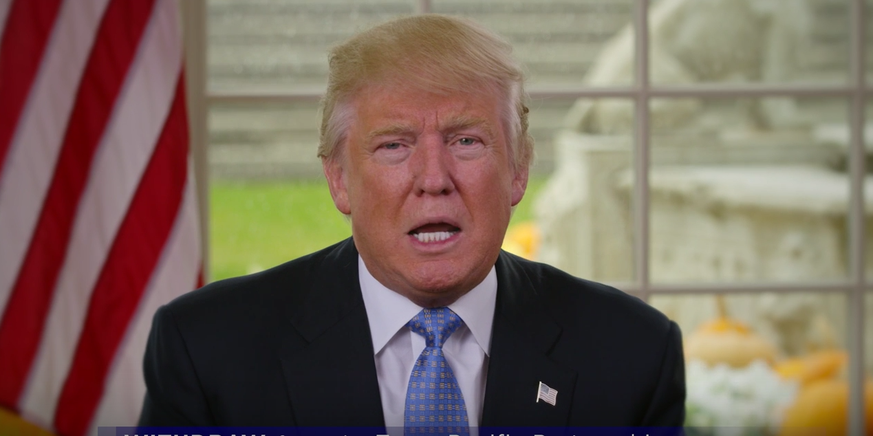 Donald Trump wendet sich in einer rund zweiminütigen Videobotschaft an die US-Bevölkerung.