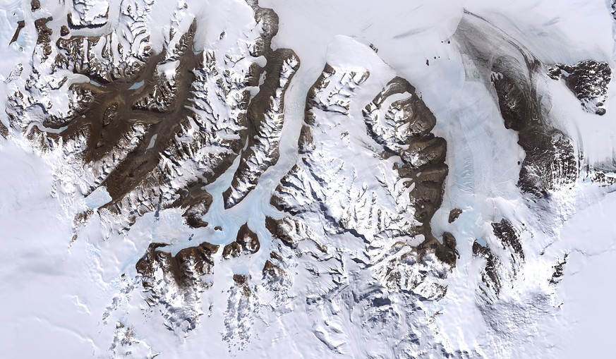 Nie Niederschlag: Satelliten-Aufnahme von antarktischen Trockentälern.&nbsp;