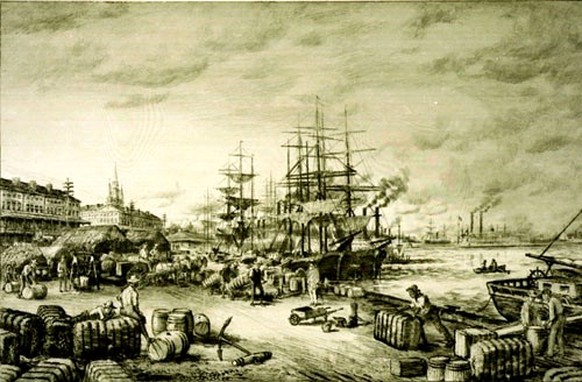 Hafen von New Orleans im 19. Jahrhundert