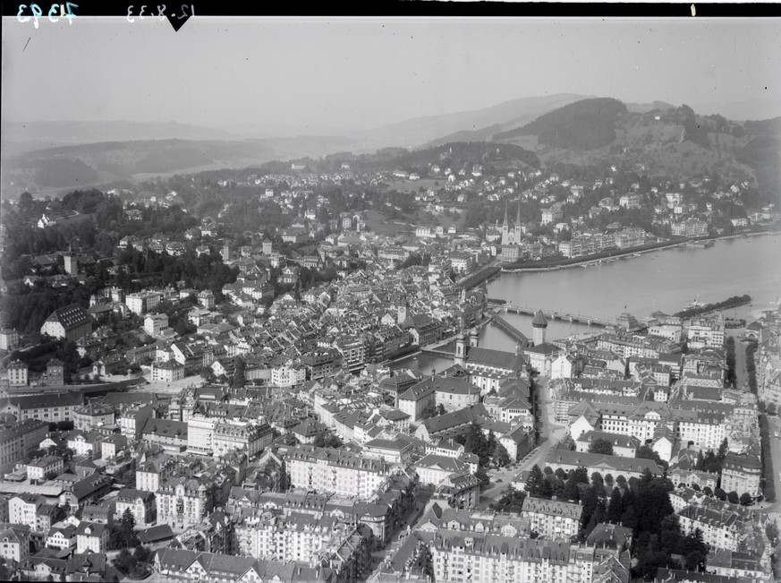 12. August 1933: Luftaufnahme von Walter Mittelholzer.