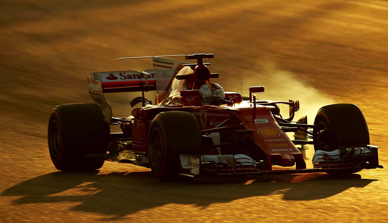 epa05819374 German Formula One driver Sebastian Vettel of Scuderia Ferrari in action during the first Formula One test session at the Circuit de Barcelona-Catalunya in Montmelo, near Barcelona, northe ...