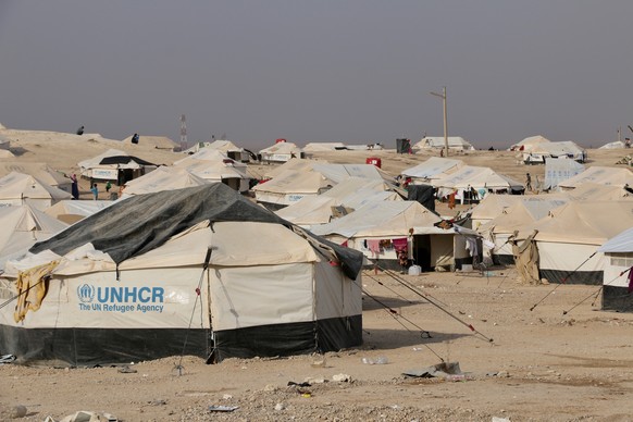 November 16, 2016. Tents in Al Hol camp, northeast Syria. The dusty camp has seen an influx of refugees from Iraq since the offensive on Mosul was declared on October 17, 2016. Save the Children and o ...