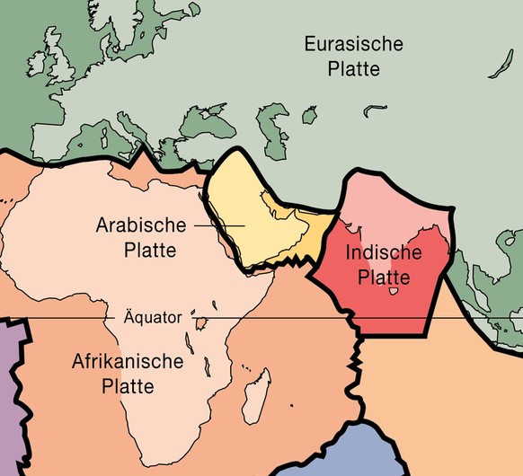 Der Adriatische Sporn – ein Anhängsel der afrikanischen Erdplatte – reibt sich hier an der eurasischen Platte.