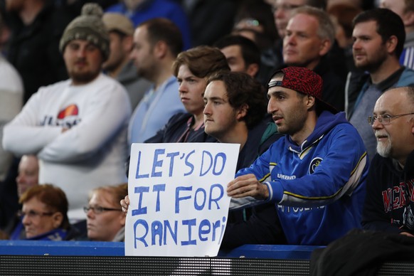 Auch wenn er ihnen keinen Erfolg bescherte, die Chelsea-Fans drückten Ranieri gestern die Daumen.