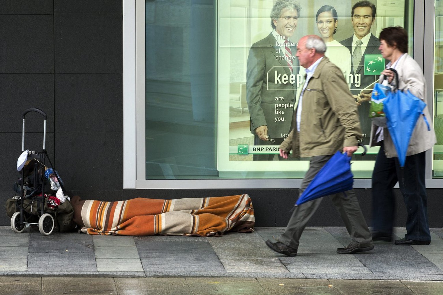 Obdachloser in Genf.