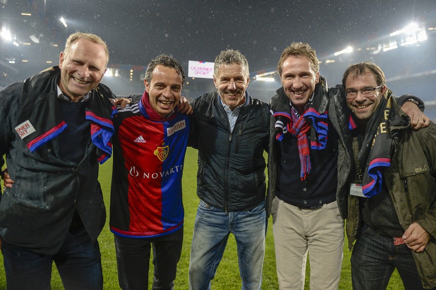 Der FCB-Verwaltungsrat (v.l.n.r): Stephan Werthmüller, Bernhard Heusler, René Kamm, Adrian Knup und Georg Heitz.