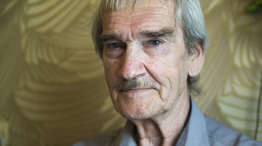 In this Thursday, Aug. 27, 2015 photo former Soviet missile defense forces officer Stanislav Petrov poses for a photo at his home in Fryazino, Moscow region, Russia. On Sept. 26, 1983, despite the dat ...