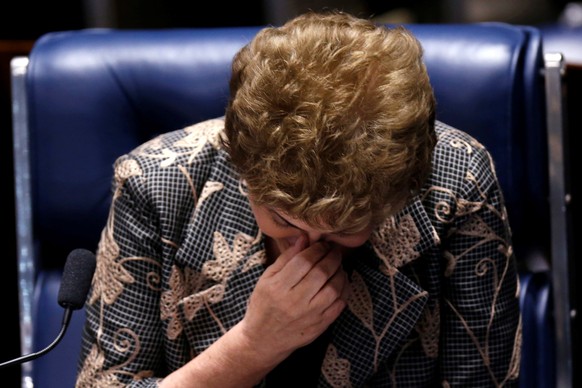 Brazil&#039;s suspended President Dilma Rousseff attends the final session of debate and voting on Rousseff&#039;s impeachment trial in Brasilia, Brazil, August 29, 2016. REUTERS/Ueslei Marcelino