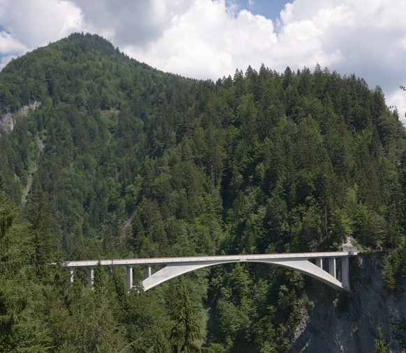 Die Salginatobelbrücke in Schiers GR.