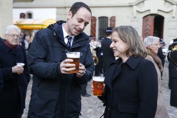 Christian Wasserfallen, hier mit Christa Markwalder, gilt als aussichtsreicher Kandidat.