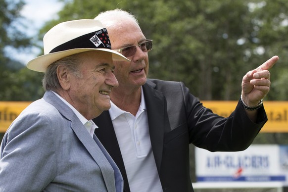 Blatter und Beckenbauer im Gespräch.