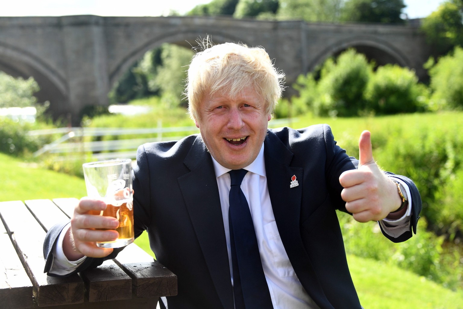 Boris Johnson, der führende Kopf des Brexit-Lagers, am Tag vor der Abstimmung.