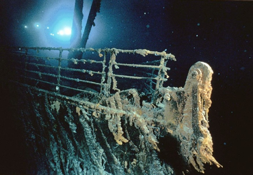 Eines der bekanntesten Wracks überhaupt: die «Titanic». Der 1912 gesunkene Luxusdampfer liegt in 3800 Meter Tiefe im Nordwest-Atlantik.