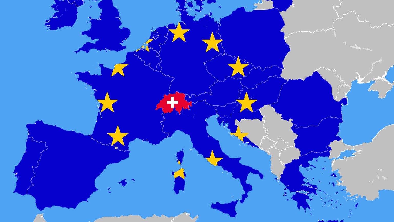 Schweiz EU Verhältnis Karte