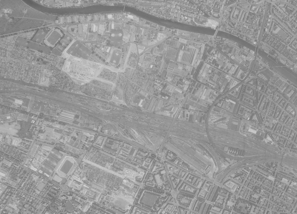 Luftbild von Zürich aus dem Jahr 1969:&nbsp;Hier geht's zur Gesamtansicht mit höherer Auflösung.&nbsp;