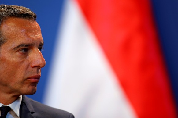 Austrian Chancellor Christian Kern attends a news conference in Budapest, Hungary, July 26, 2016. REUTERS/Lazslo Balogh