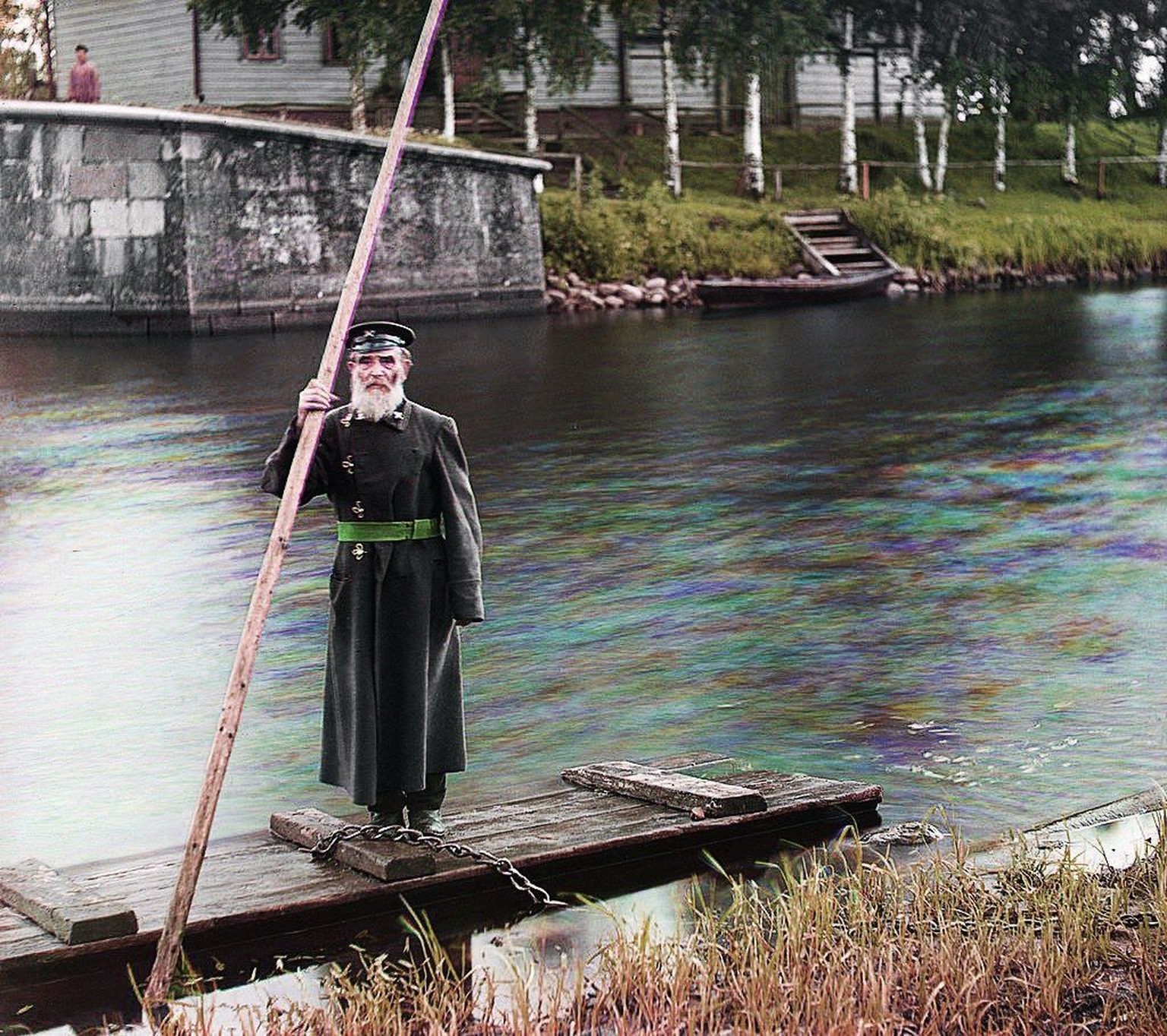 Pinkhus Karlinski (84), seit 66 Jahren Schleusenwart in Tschernihiw, Ukraine.