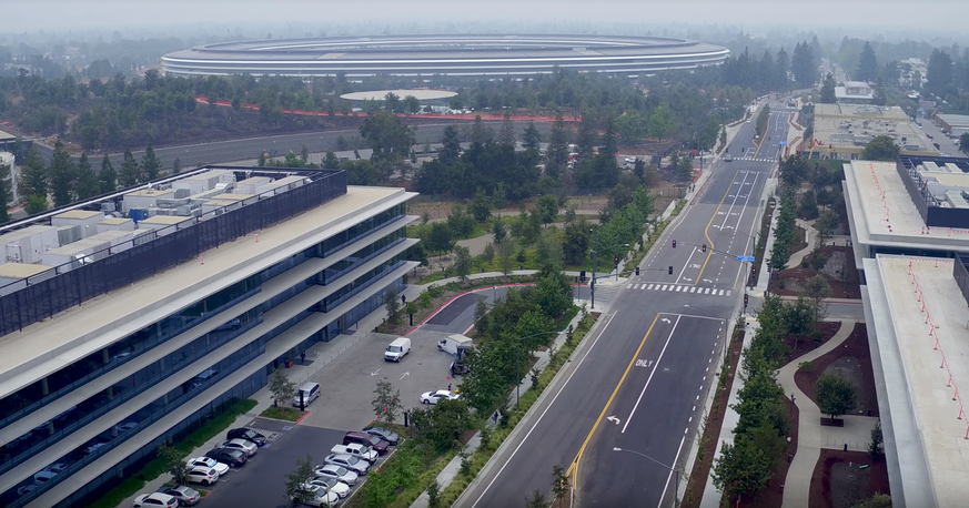 Blick zum «Spaceship» in Cupertino. Kann Apple am Dienstag auftrumpfen?&nbsp;