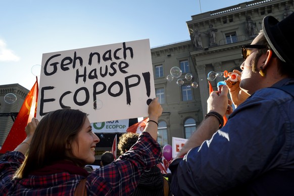 Mit Seifenblasen gegen Ecopop, das soll mal einer verstehen. &nbsp;