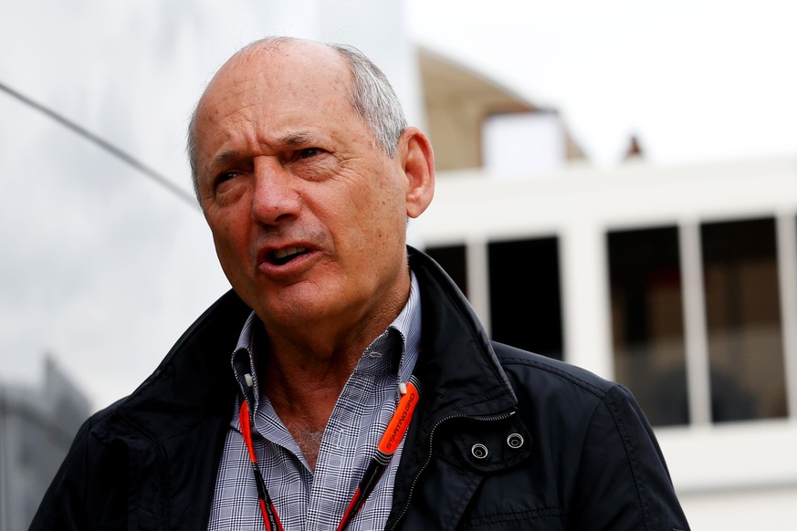 NORTHAMPTON, ENGLAND - JULY 05: Chairman and Chief Executive Officer of McLaren Group Ron Dennis arrives in the paddock for the Formula One Grand Prix of Great Britain at Silverstone Circuit on July 5 ...