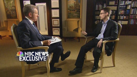 Edward Snowden im Interview mit dem US-Fernsehsender NBC im Mai 2014 in Moskau.
