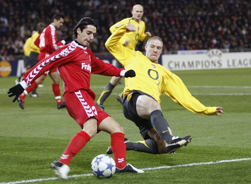 Glorreiche Zeiten: Vor 10 Jahren spielte Ferreira mit Thun gegen Senderos und Arsenal in der Champions League.