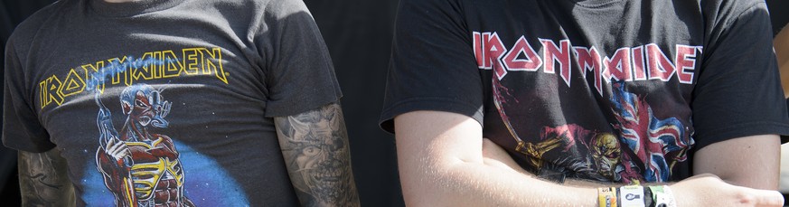 Festival goers are waiting for the concerts of &quot;The Rave Age&quot; and &quot;Iron Maiden&quot; in front of &quot;Grande Scene&quot; during the 41st Paleo Festival in Nyon, Switzerland, Wednesday, ...