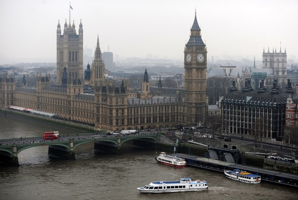 epa05863527 (FILE) - A file photograph showing the Houses of Parliament from the London Eye in London 31 January 2012. Scotland Yard said on 22 March 21017 the police were called to a firearms inciden ...