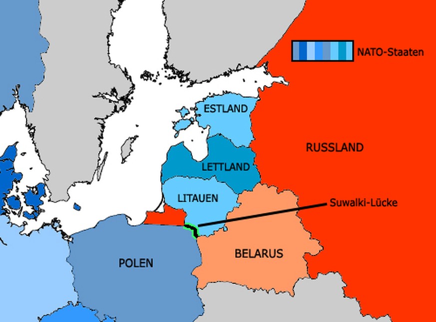 Karte Suwalki-Lücke Suwalki Gap