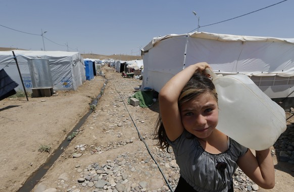 Ein syrisches Mädchen in einem Flüchtlingscamp im Irak.