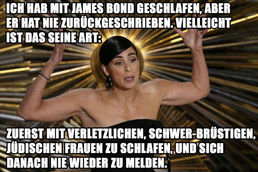 Sarah Silverman hat «Spectre» nie gesehen. Aber dafür mit James Bond geschlafen.