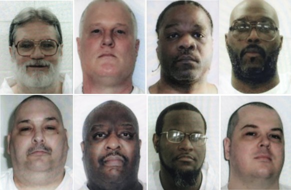 epa05908325 A handout photo made available by the Arkansas Department of Corrections shows Undated file photos provided on 14 April 2017 of Arkansas death row inmates who are or were scheduled to be e ...