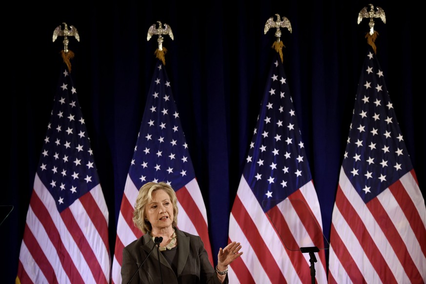 Hillary Clinton bei ihrer Rede in New York.