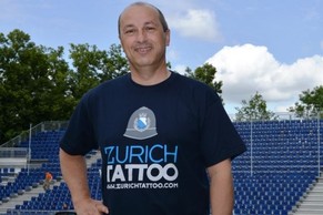 André Beck, Chef Spezialabteilung der Stadtpolizei Zürich und Präsident des Vereins Zurich Tattoo Productions.