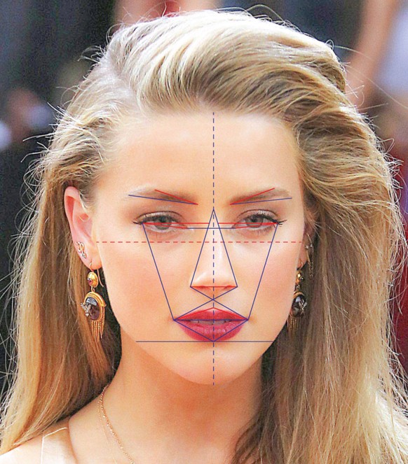 Amer Heard Face Map. Johnny Depps estranged wife Amber Heard has the most beautiful face in the world, according to the latest scientific facial mapping research that incorporated the ancient Greek b ...