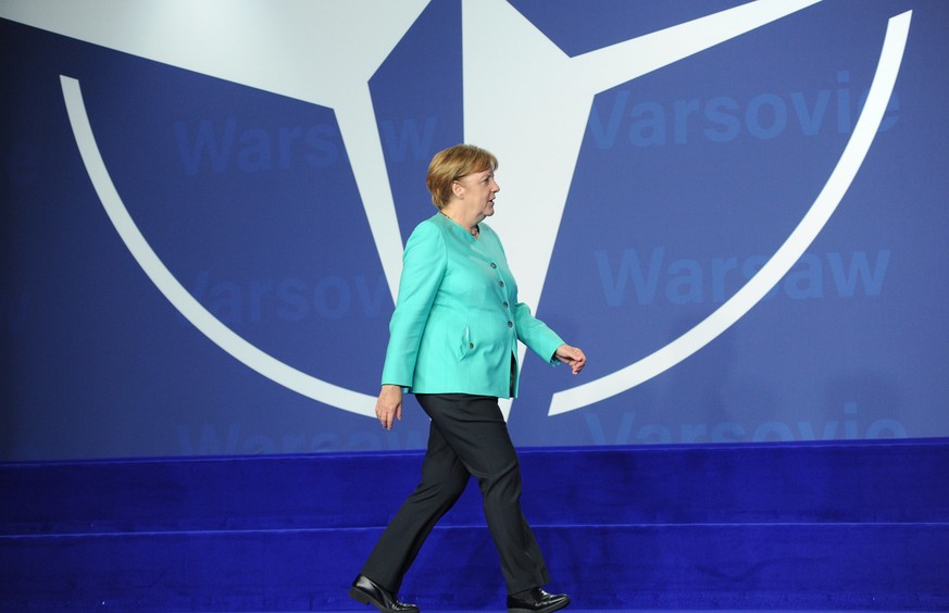 Die deutsche Bundeskanzlerin Angela Merkel am NATO-Gipfel in Warschau.