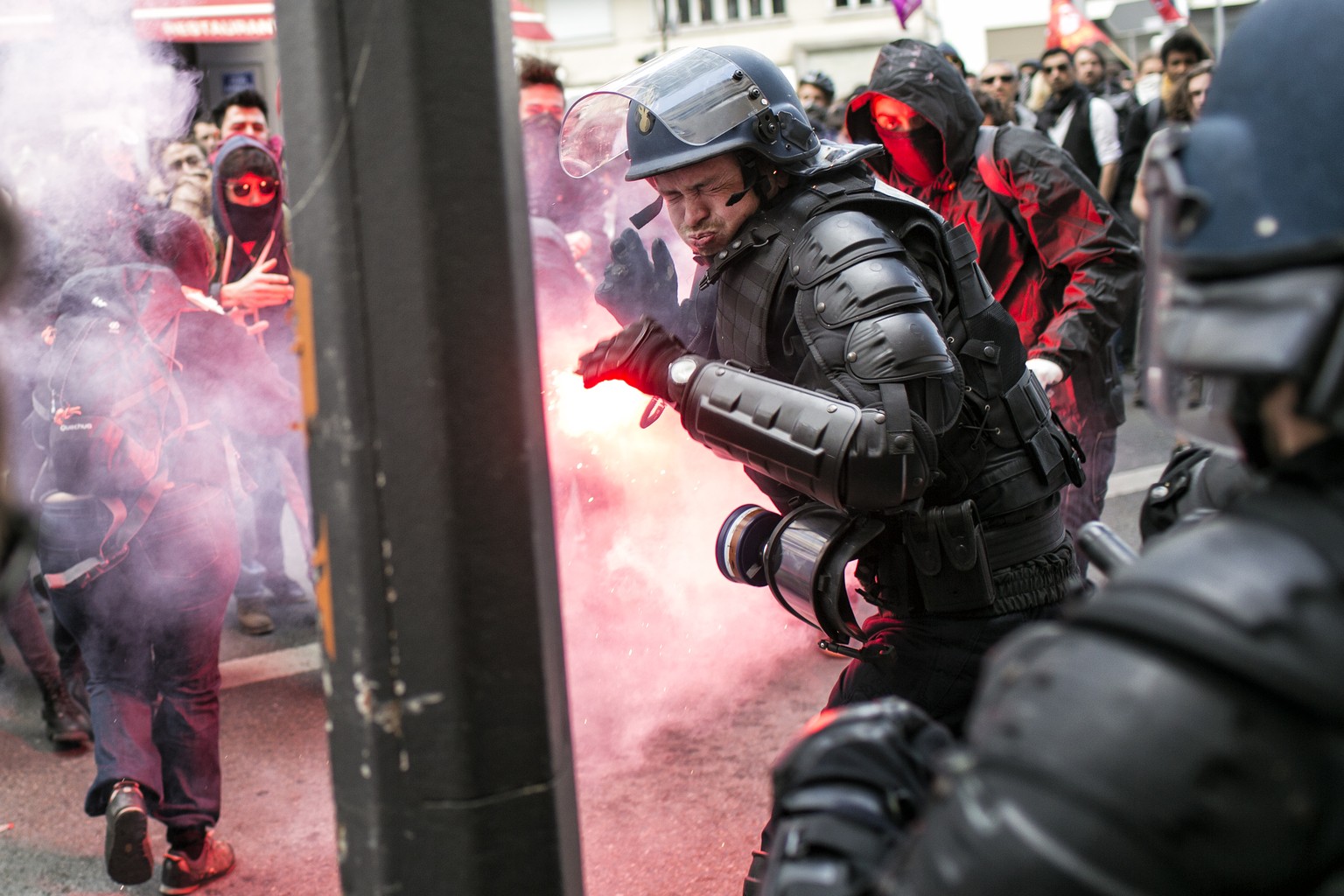 Schwere Ausschreitungen – hier in Lyon.