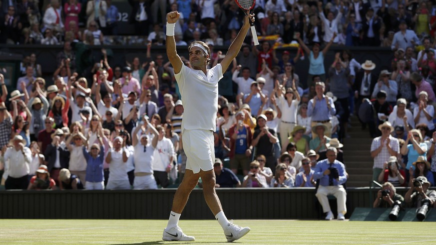 Nach dem Spiel gegen Cilic konnte sich Federer freuen, doch der Sieg kostete viel Energie. &nbsp;