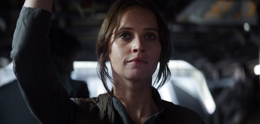 This image released by Lucasfilm Ltd. shows Felicity Jones as Jyn Erso in a scene from, &quot;Rogue One: A Star Wars Story.&quot; (Lucasfilm Ltd. via AP)