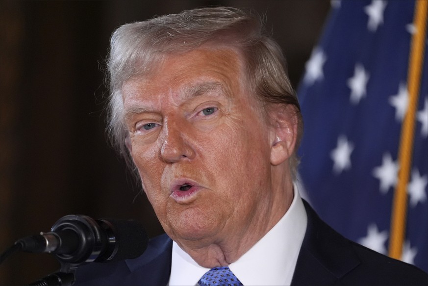Nachrichten Linkding FILE - President-elect Donald Trump speaks during a news conference at Mar-a-Lago, Dec. 16, 2024, in Palm Beach, Fla. (AP Photo/Evan Vucci, File)
Donald Trump