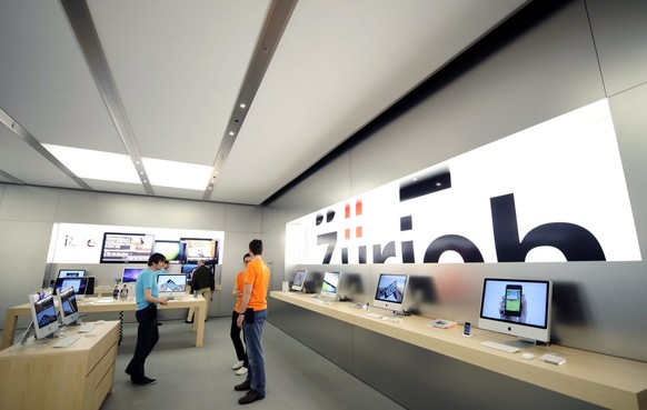 Nicht der grösste, aber einer der erfolgreichsten Apple Stores steht in Zürich.