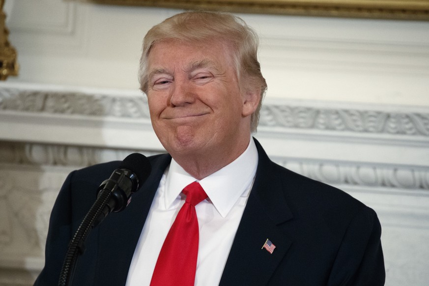 President Donald Trump smiles while speaking to a meeting of the National Governors Association, Monday, Feb. 27, 2017, at the White House in Washington. (AP Photo/Evan Vucci)