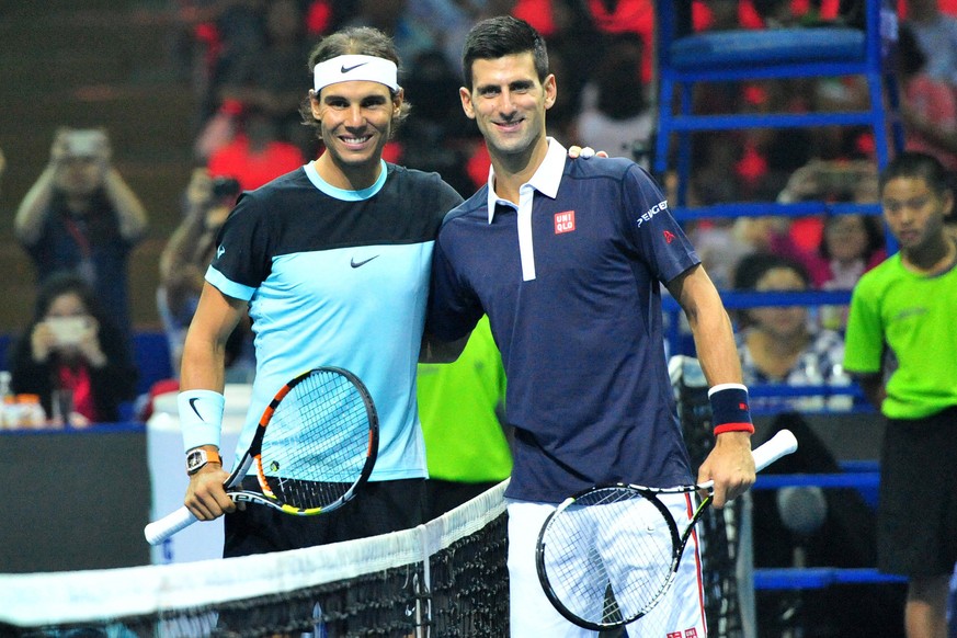 Schon vor einer Woche trafen Djokovic und Nadal im Rahmen eines Exhibition-Matches aufeinander: Der Serbe gewann 6:4, 6:2.
